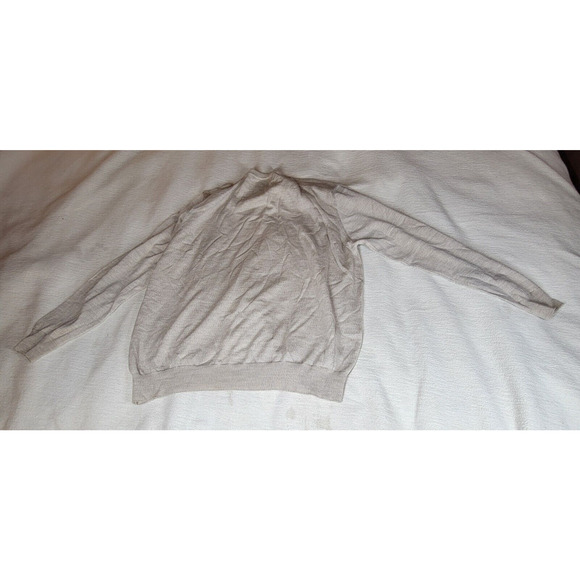 Black 1826 Brown Sweater Mens Beige Size XXL 100% Merino Wool Made Italy Winter - Picture 2 of 16